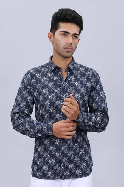 Slim fit weave shirt