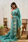 Smooth mushru silk drape