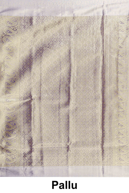Soft beige classic silk saree