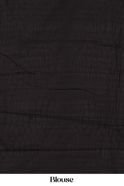 Soft breathable black cotton saree