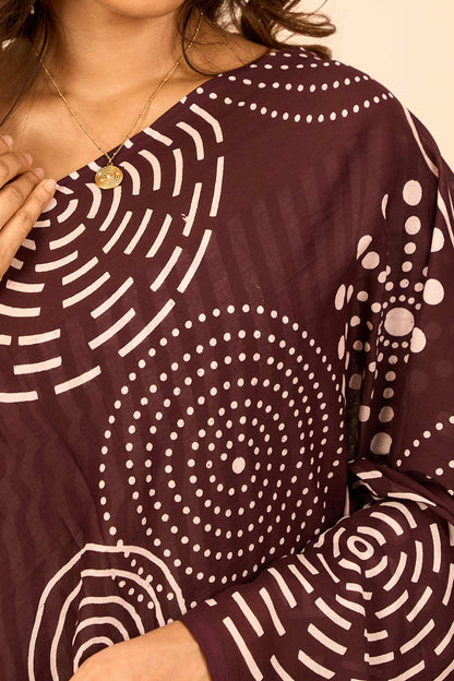 Soft breathable brown cotton saree