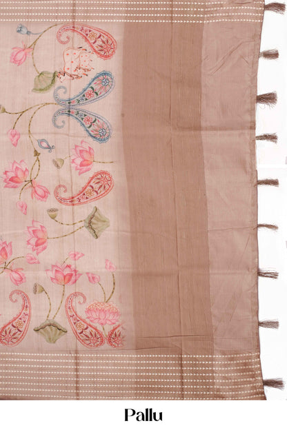 Soft draping pallu
