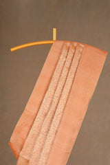 Soft peach traditional silk saree