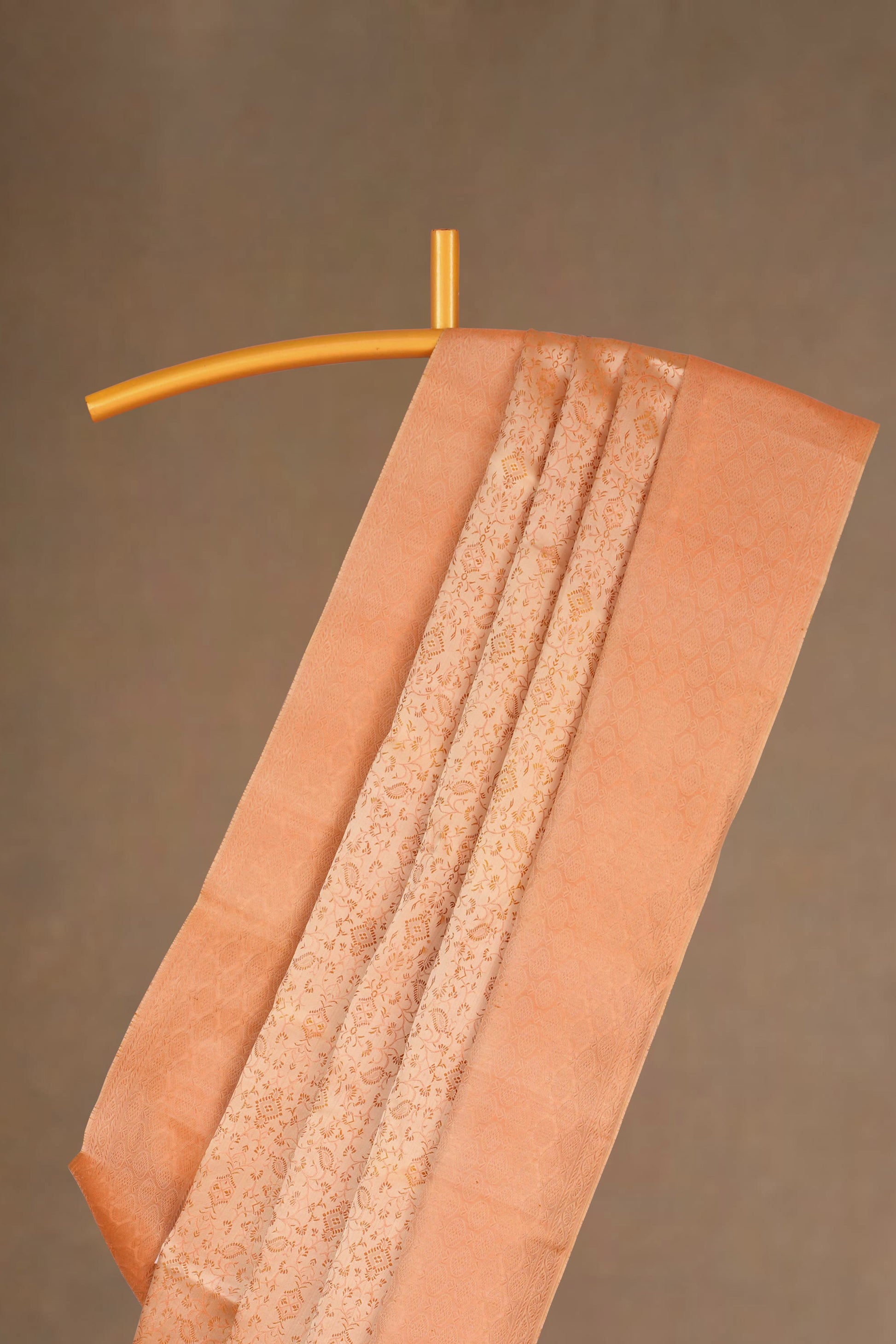 Soft peach traditional silk saree