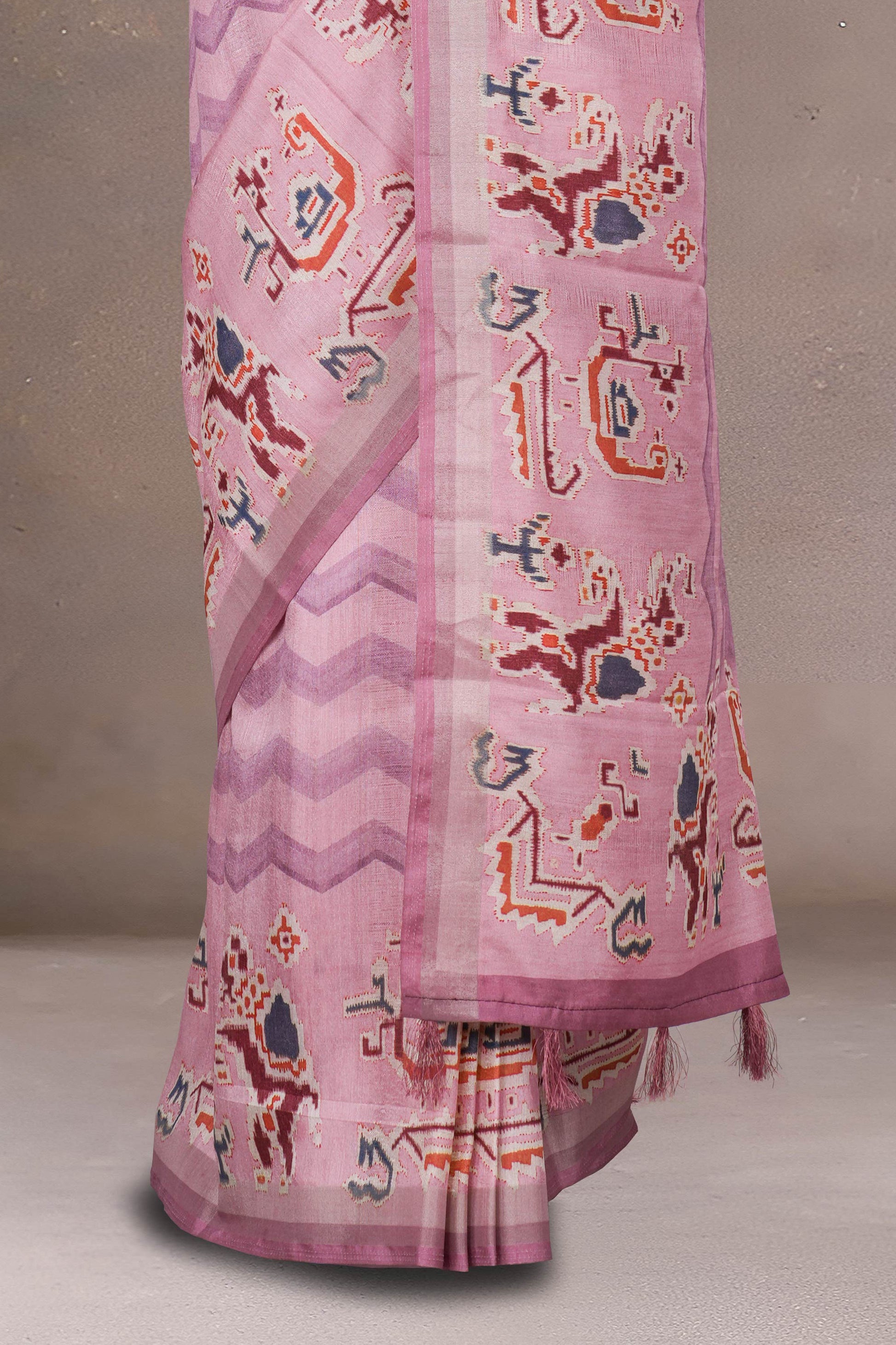  Soft textured pink drape 