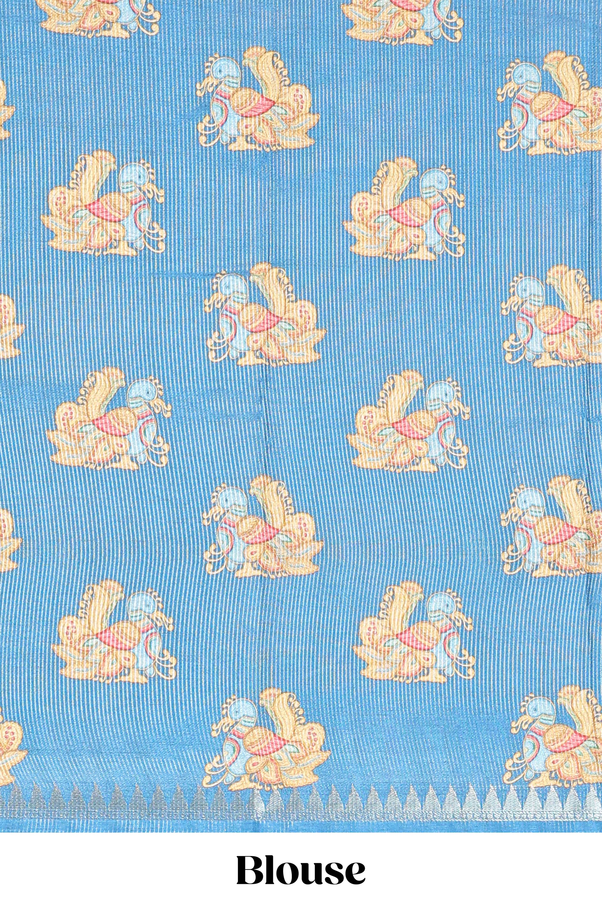 Sophisticated blue festive drape