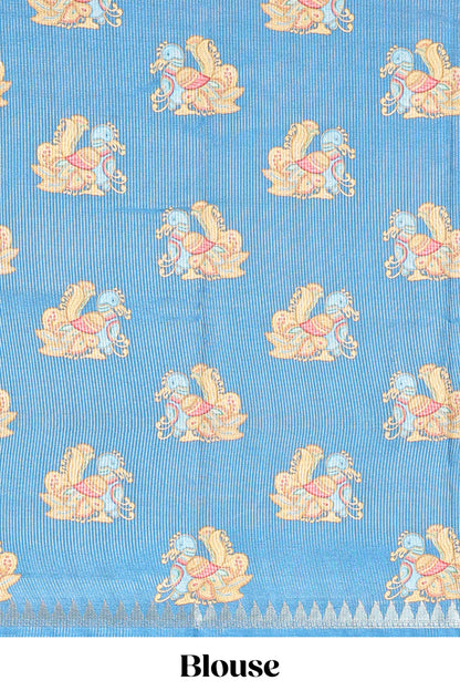 Sophisticated blue festive drape