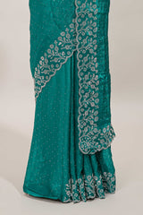 Stonework peacock saree