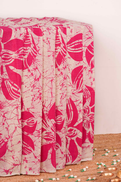 Stylish Pink cotton saree design