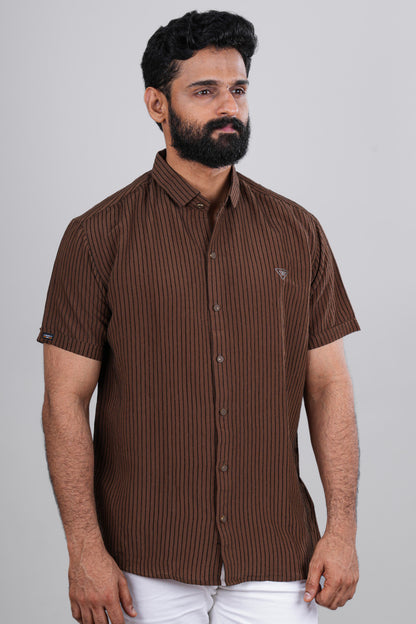 Stylish brown mens shirt