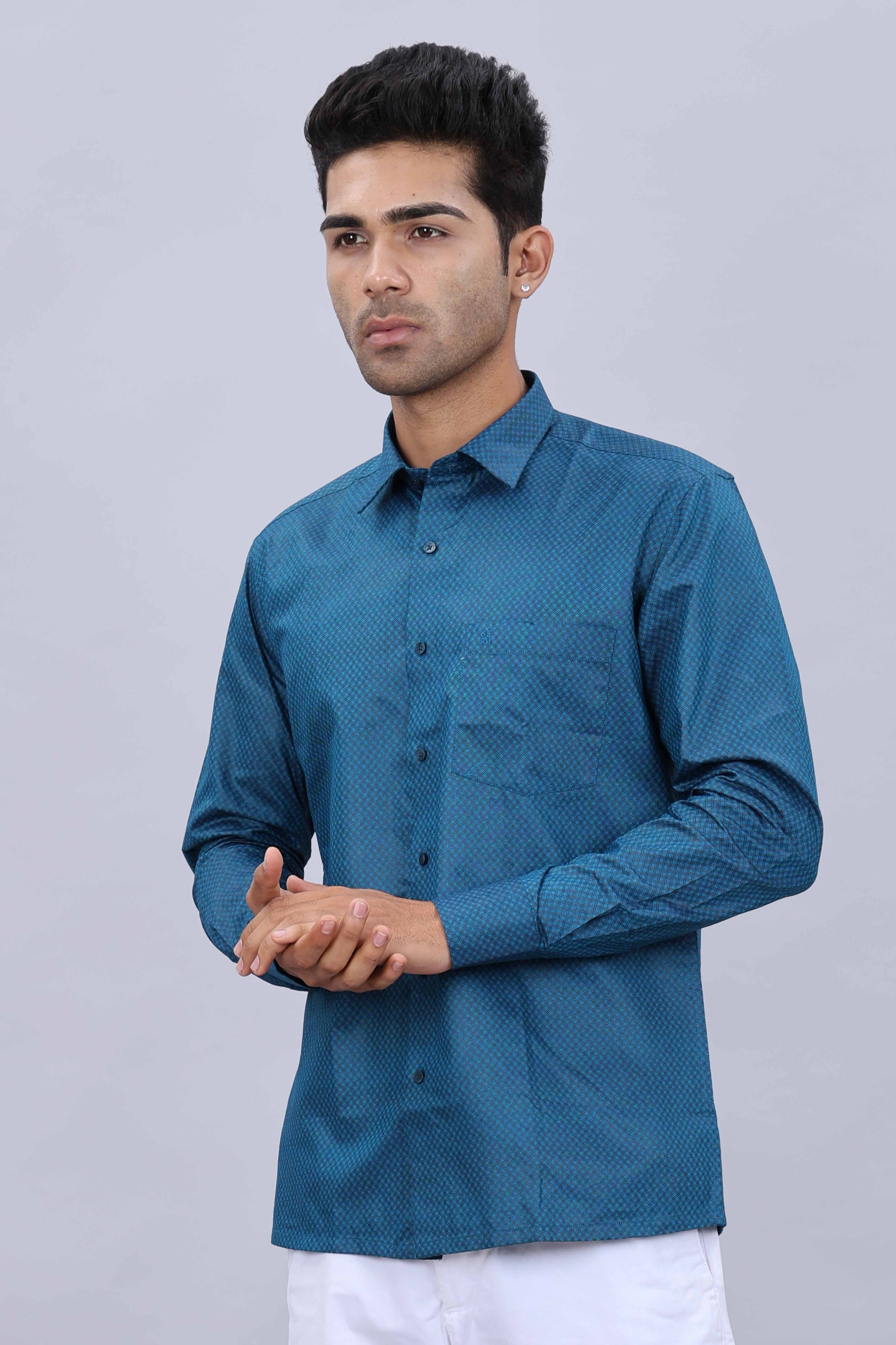 Stylish dobby casual shirt