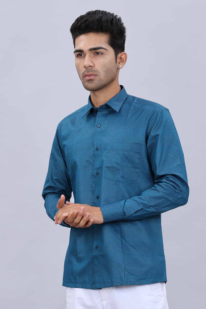 Stylish dobby casual shirt