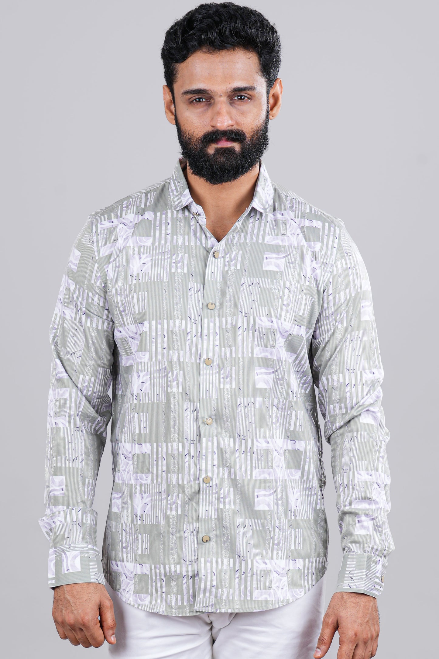 Stylish grey mens shirt