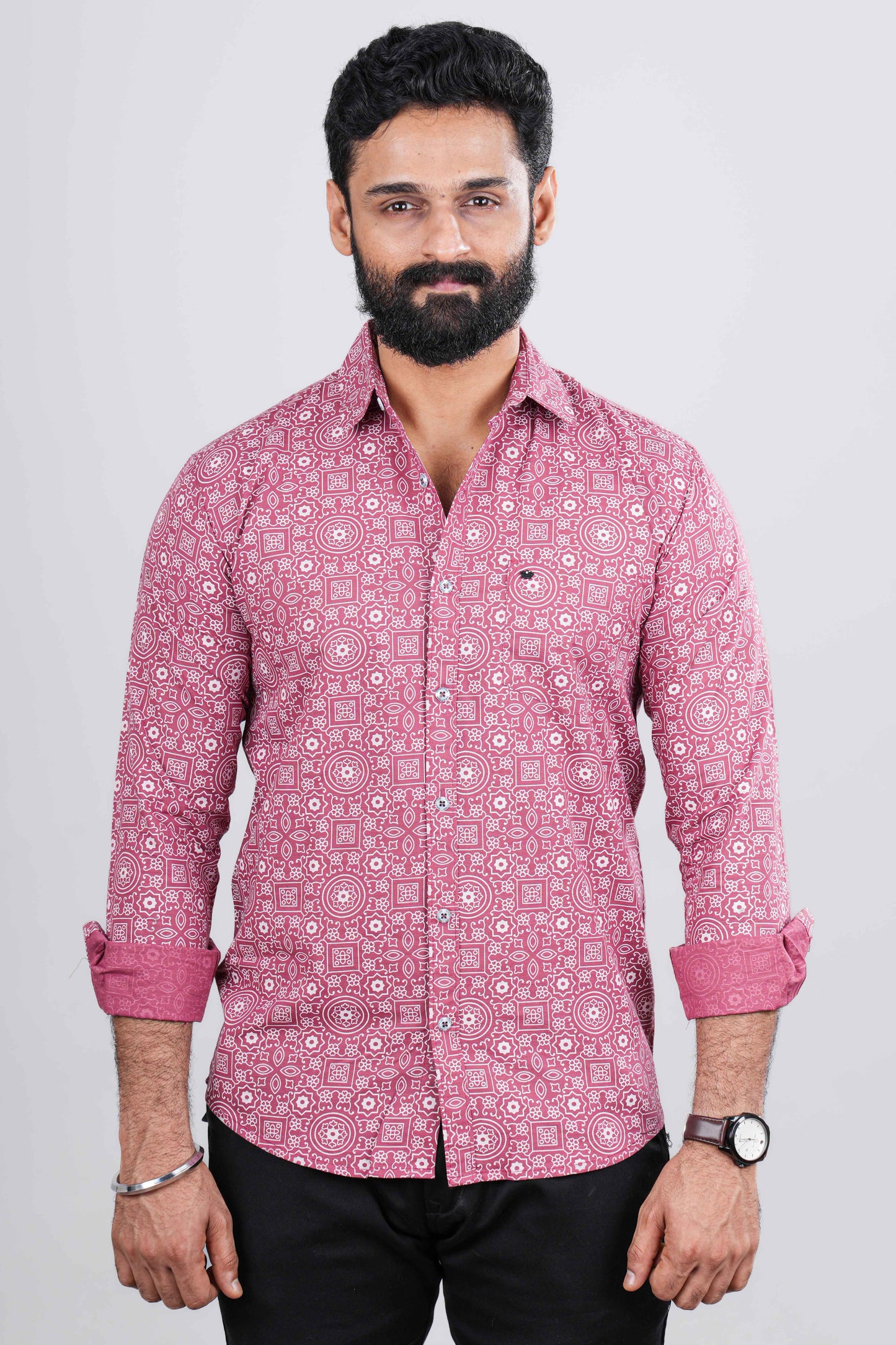 Stylish pink mens shirt