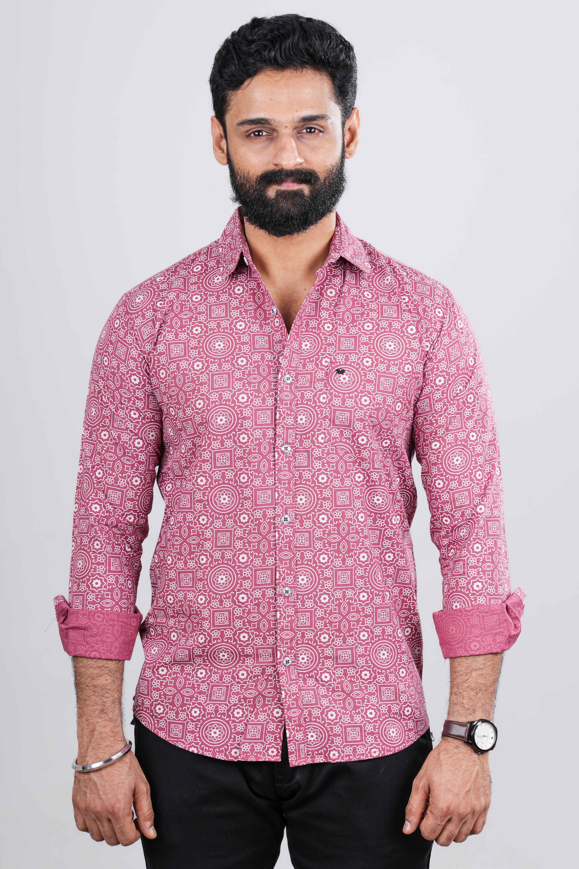 Stylish pink mens shirt
