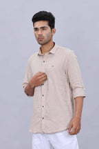 Stylish satin collar shirt