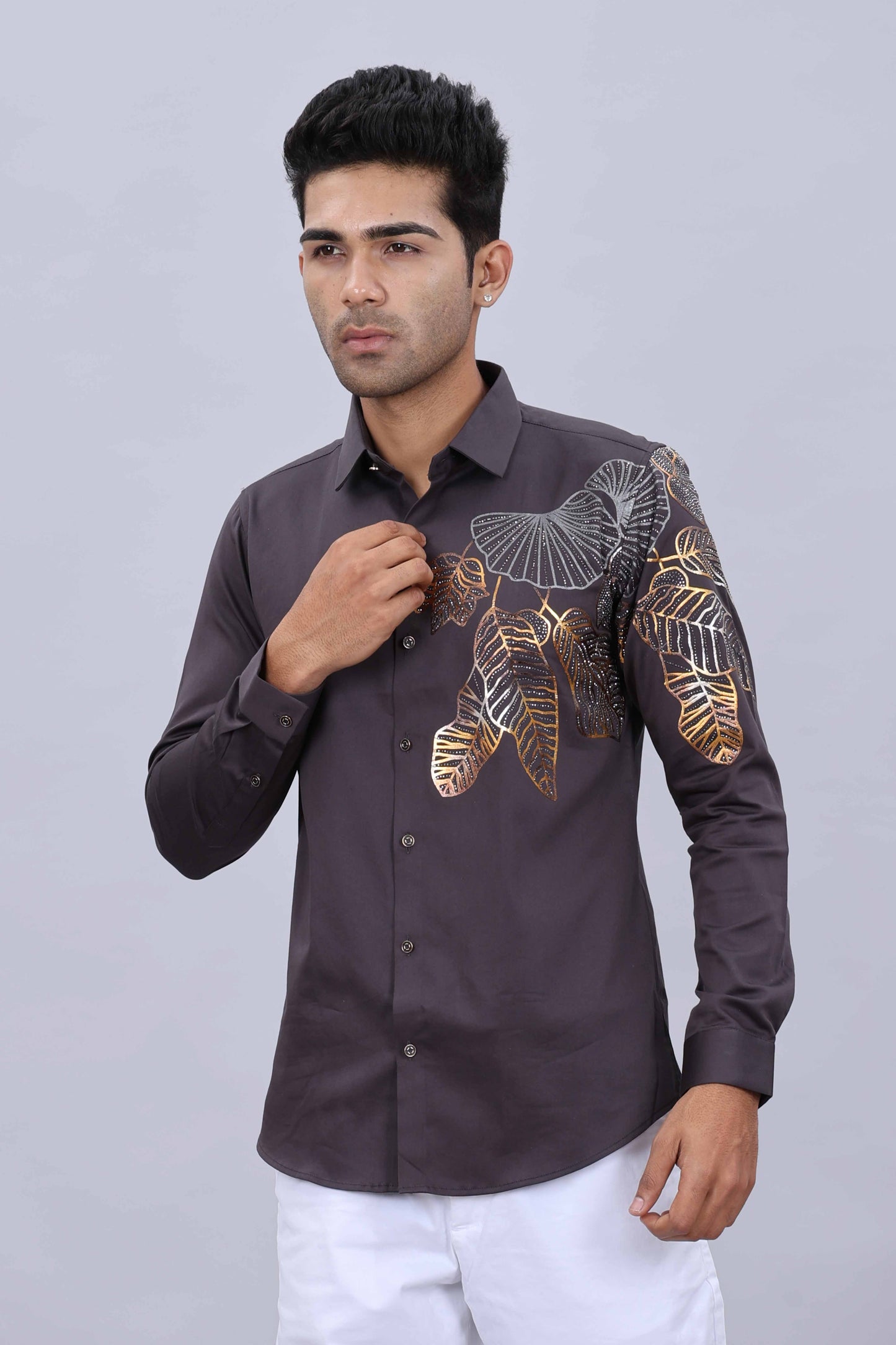 Stylish satin fit shirt