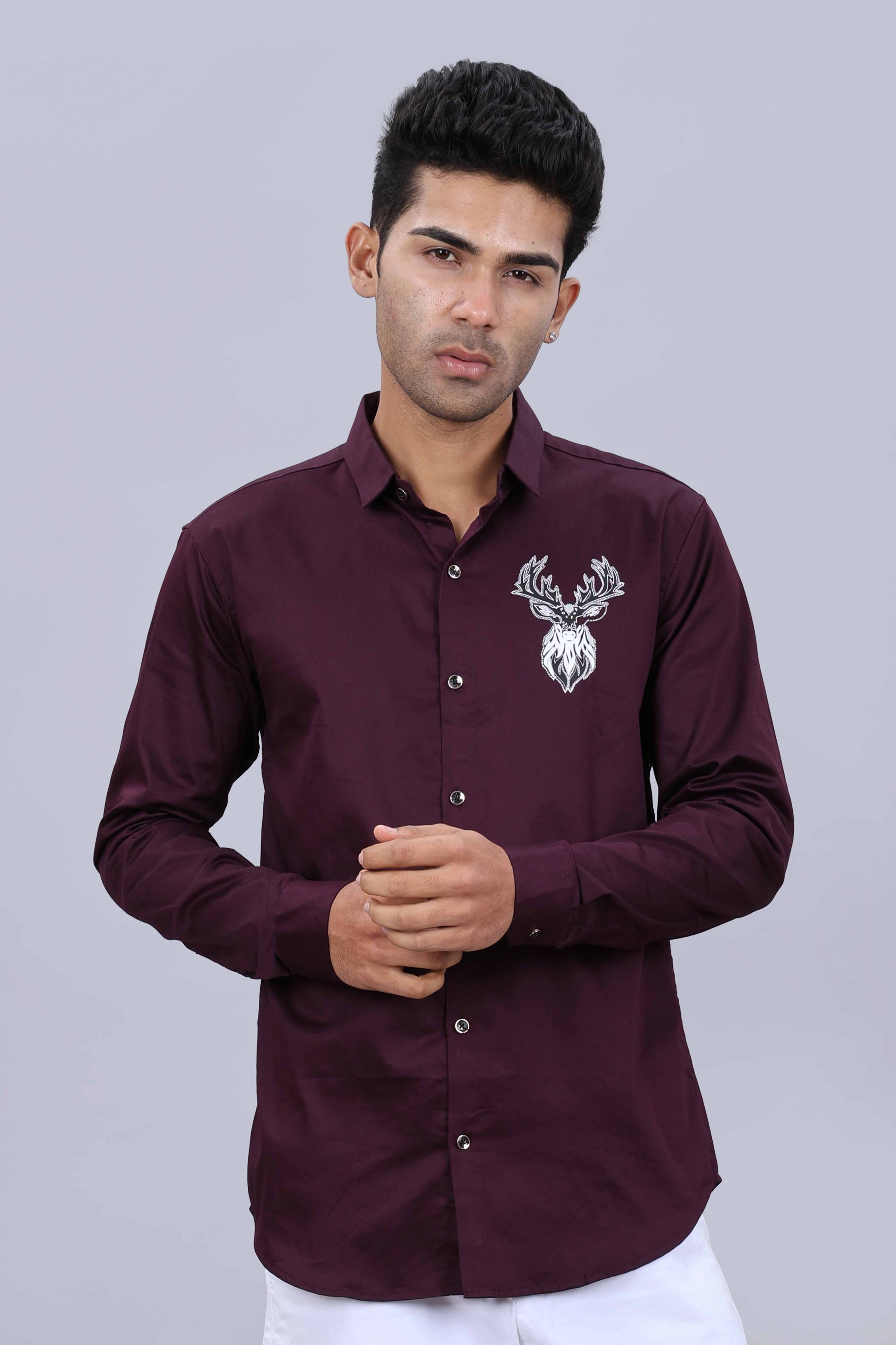 Stylish satin wear shirt