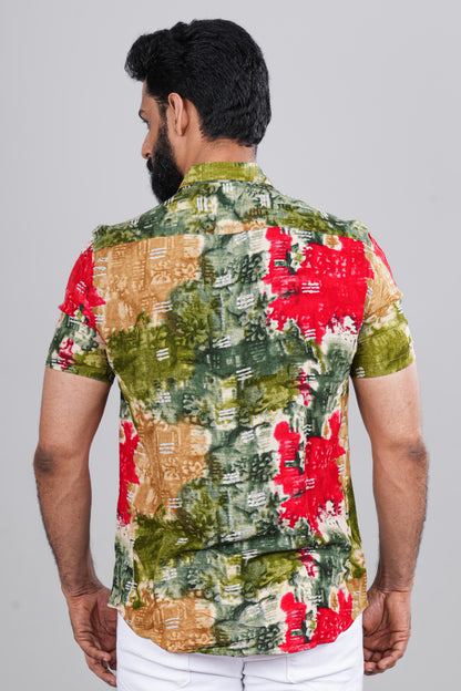Stylish tropical print shirt