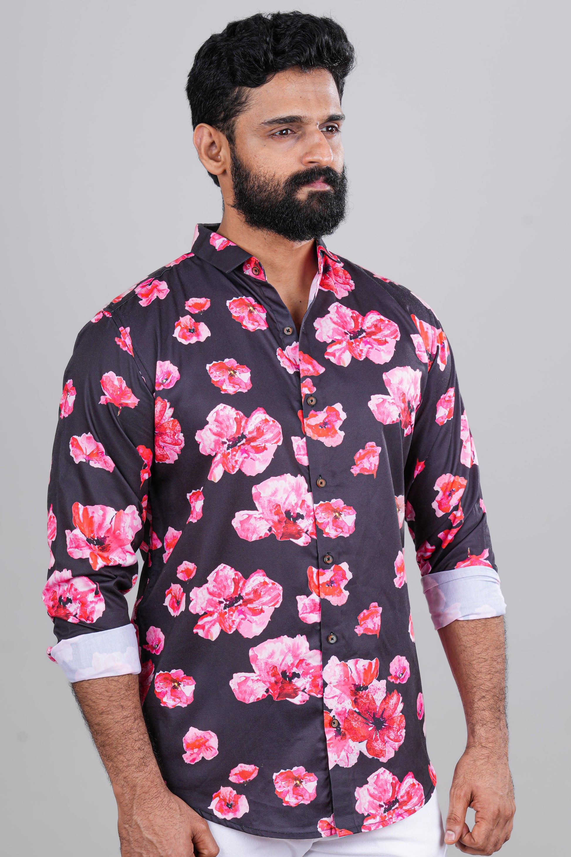 Summer floral print shirt