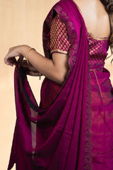 Swarovski embellishment purple work
