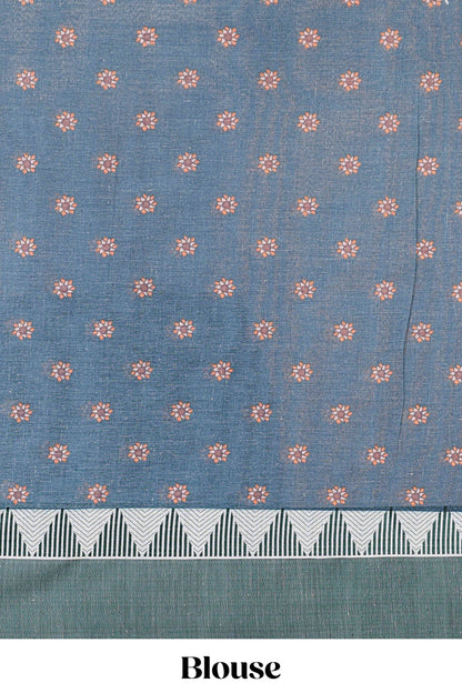 Sandal chirala cotton floral digital print saree with thread border