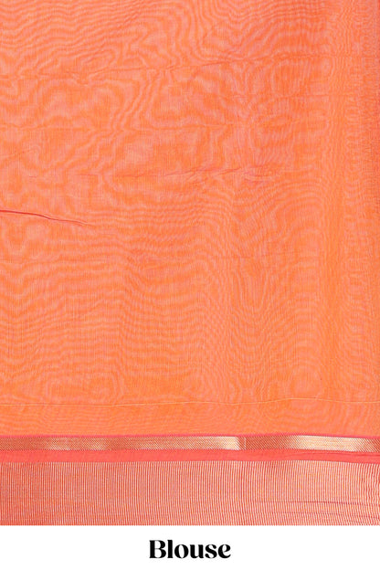 Mustard tree zari motifs semisilk cotton saree with contrast zari border and blouse