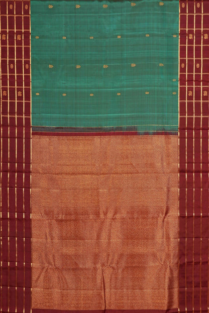 Teal Kanchipuram silk sarees