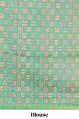 Teal casual chanderi saree