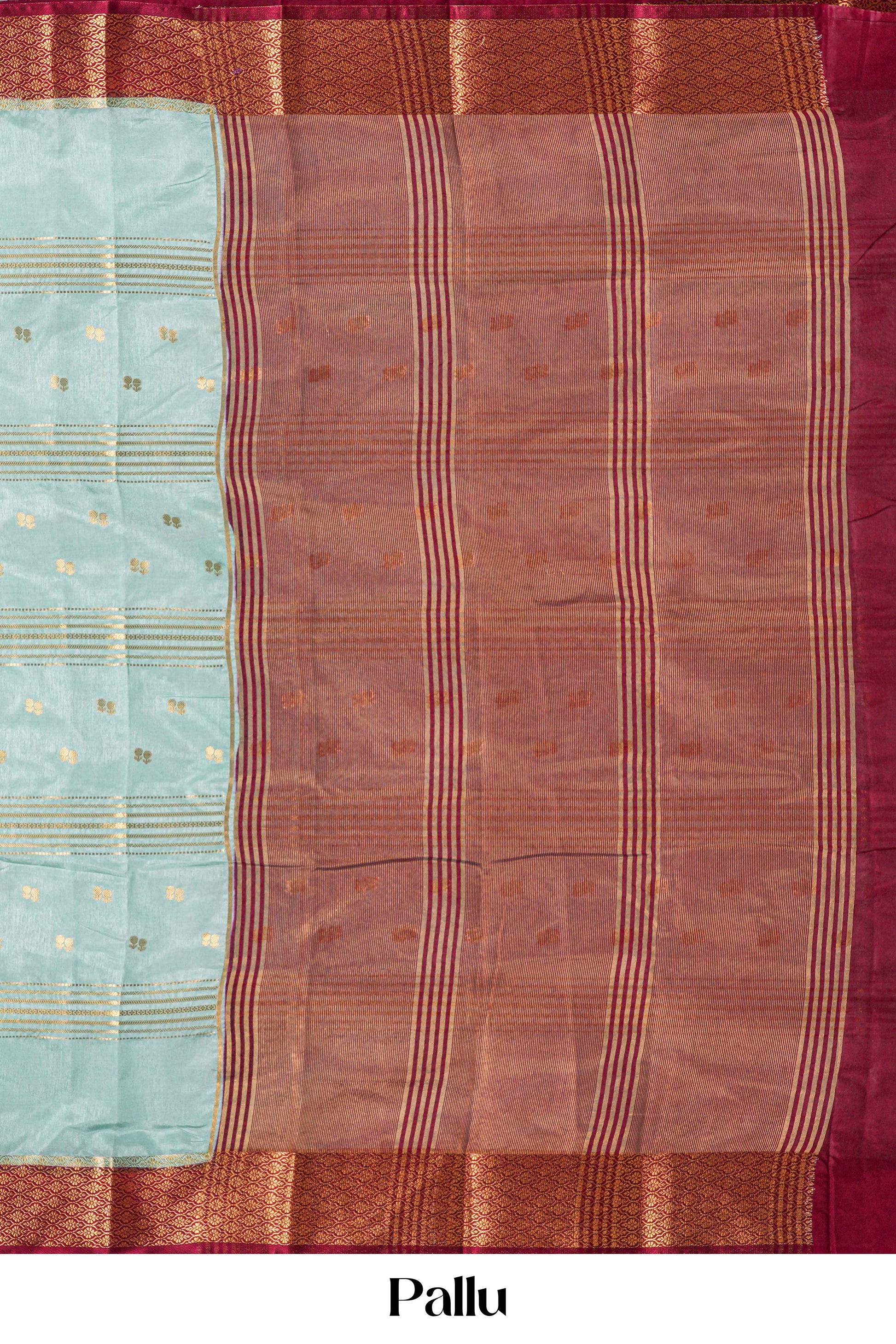 Teal raw silk elegant saree