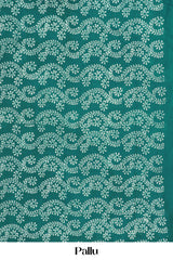 Teal sungudi cotton weave 