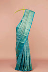 Traditional aqua tissue silk saree