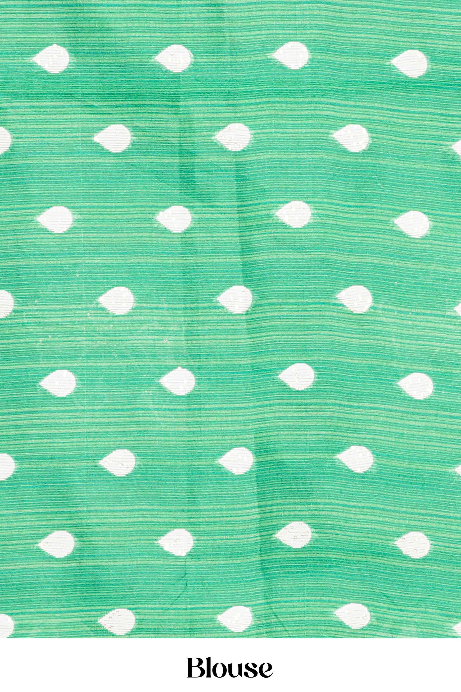  Traditional elegance green saree