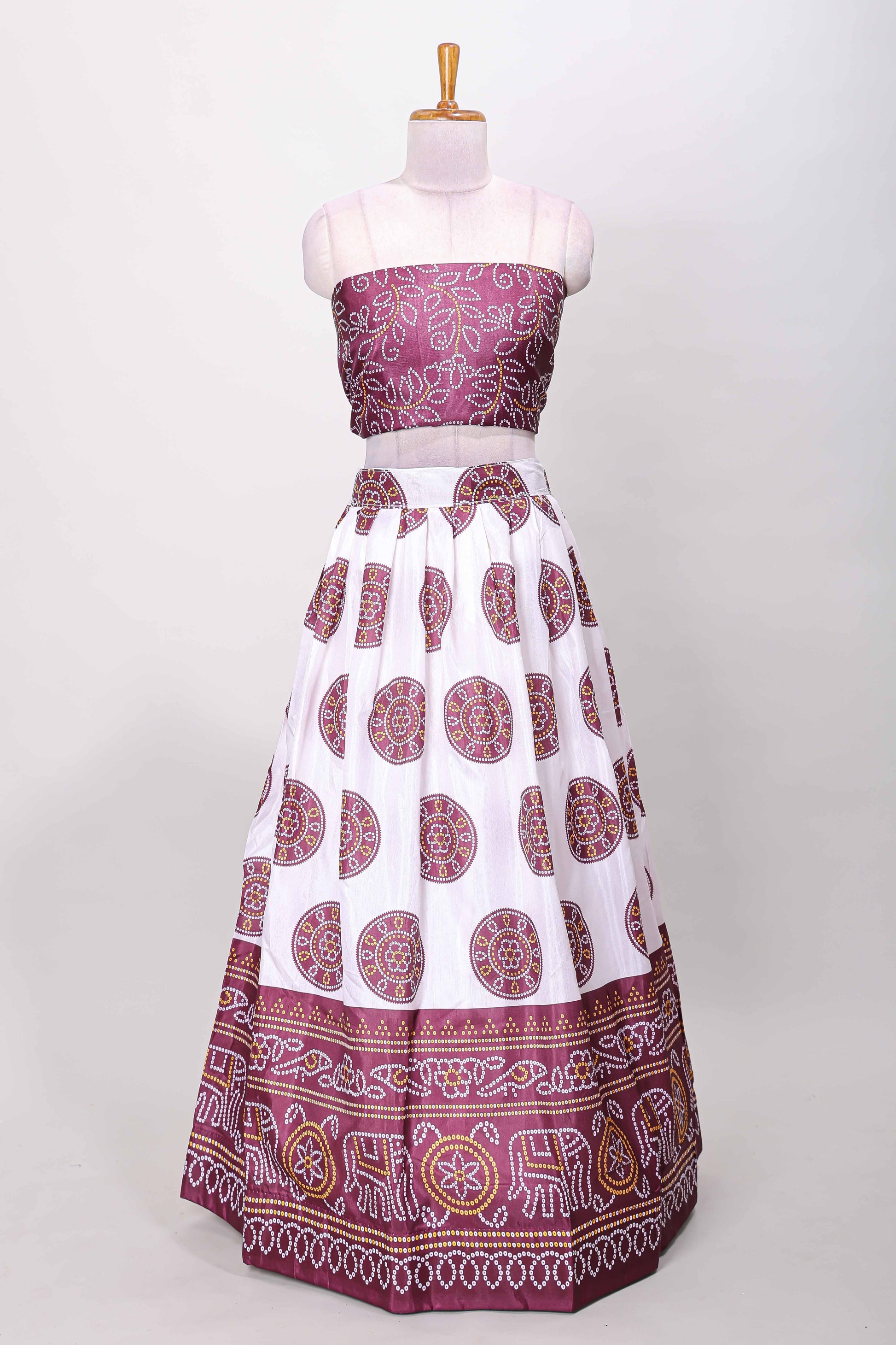 Traditional maroon lehenga wear