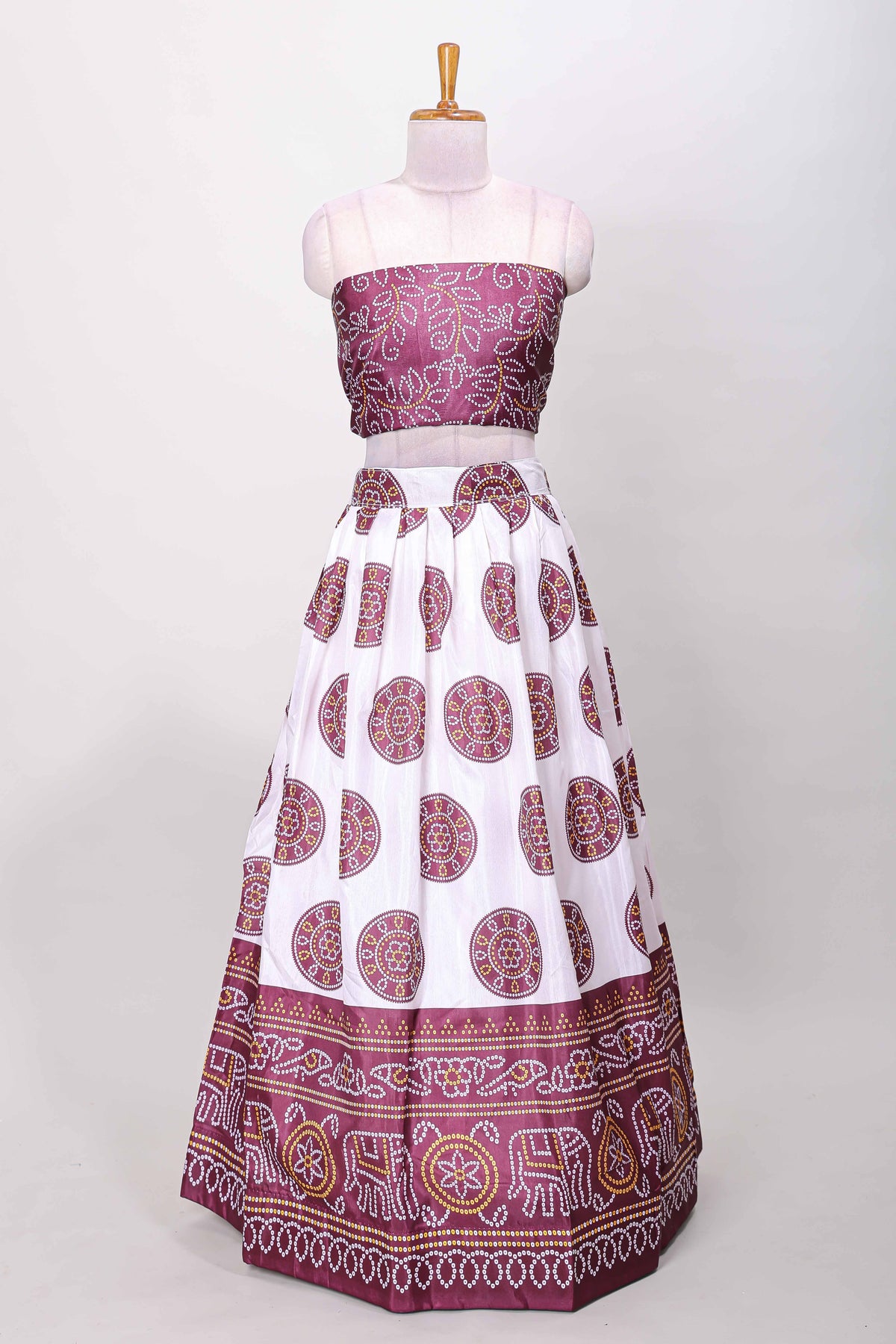 Traditional maroon lehenga wear