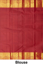 Traditional maroon silk saree