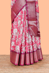 Traditional printed silk saree