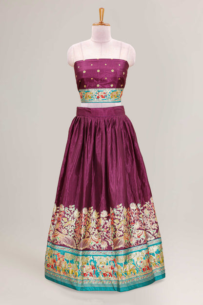 Traditional purple lehenga wear