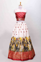 Traditional red dhavani celebration wear