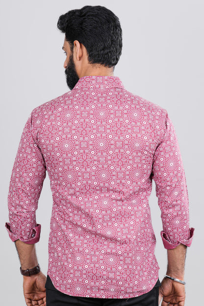 Trendy pink printed shirt