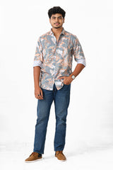 Tropical print fashion shirt