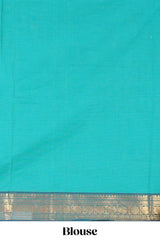  Turquoise Green casual kanchi cotton saree