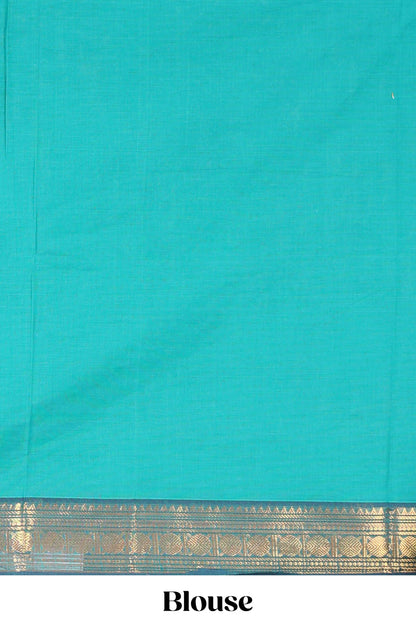  Turquoise Green casual kanchi cotton saree
