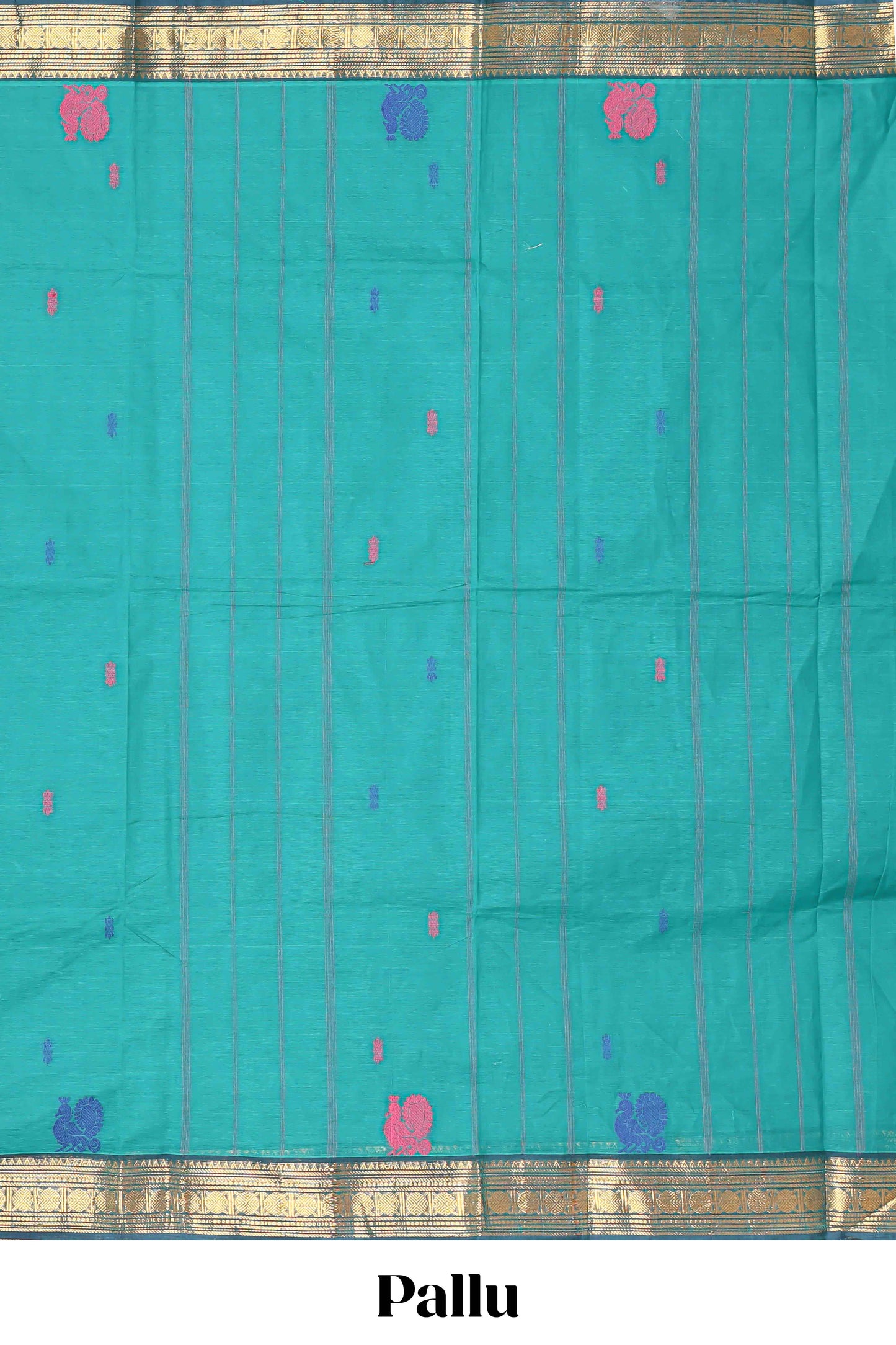  Turquoise Green kanchi cotton saree