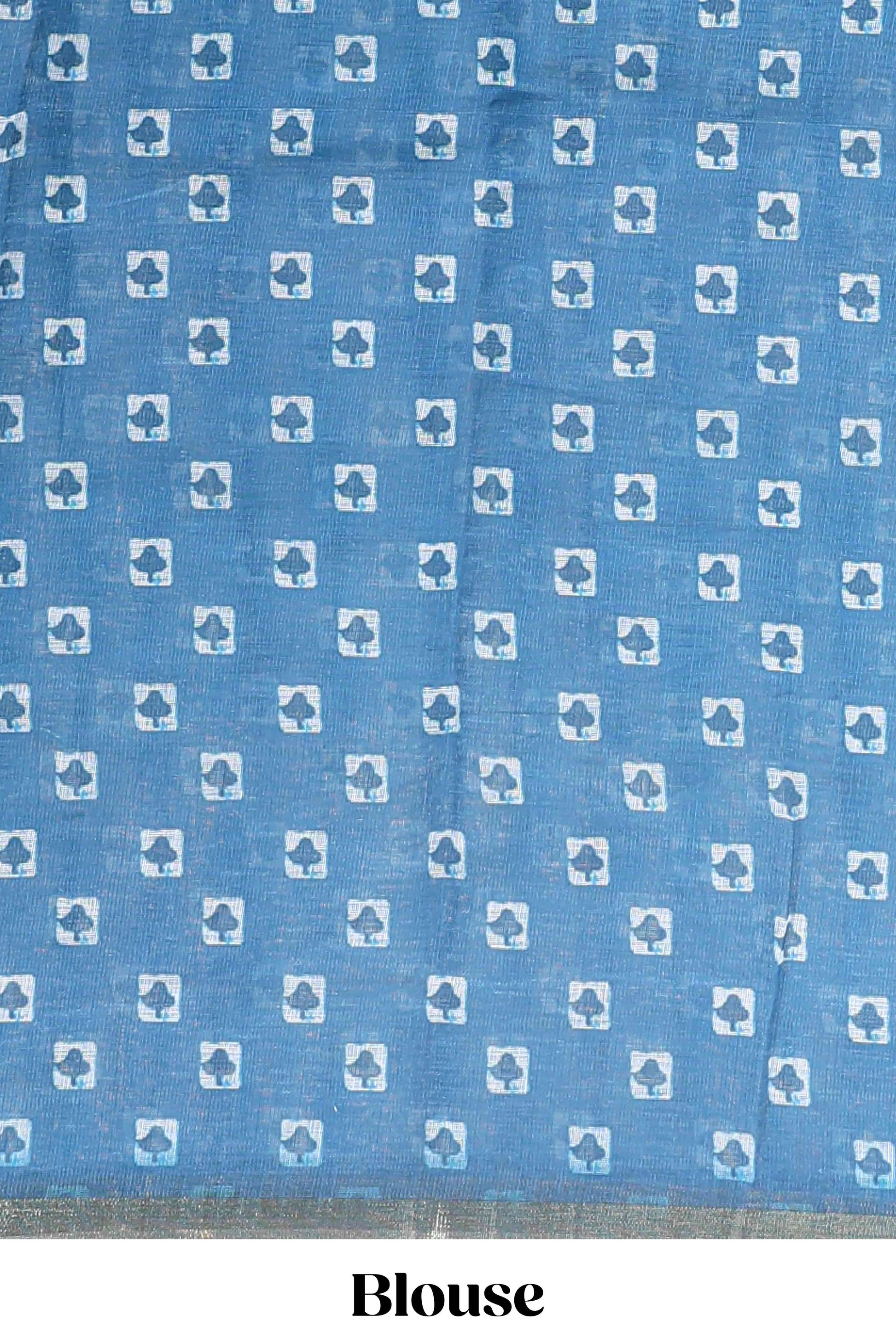  Turquoise blue casual linen sarees