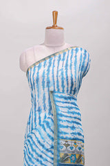  Turquoise blue self zari border saree