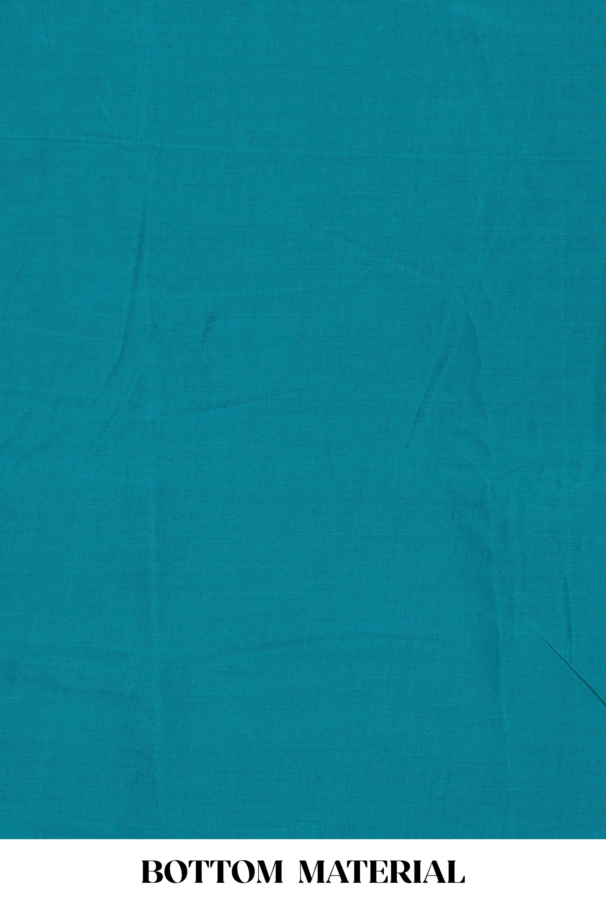 Turquoise cotton silk festive suit