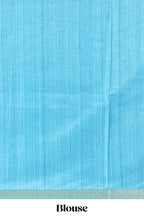 Turquoise dola silk festive saree