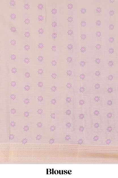 Turquoise traditional Chirala cotton saree floral design