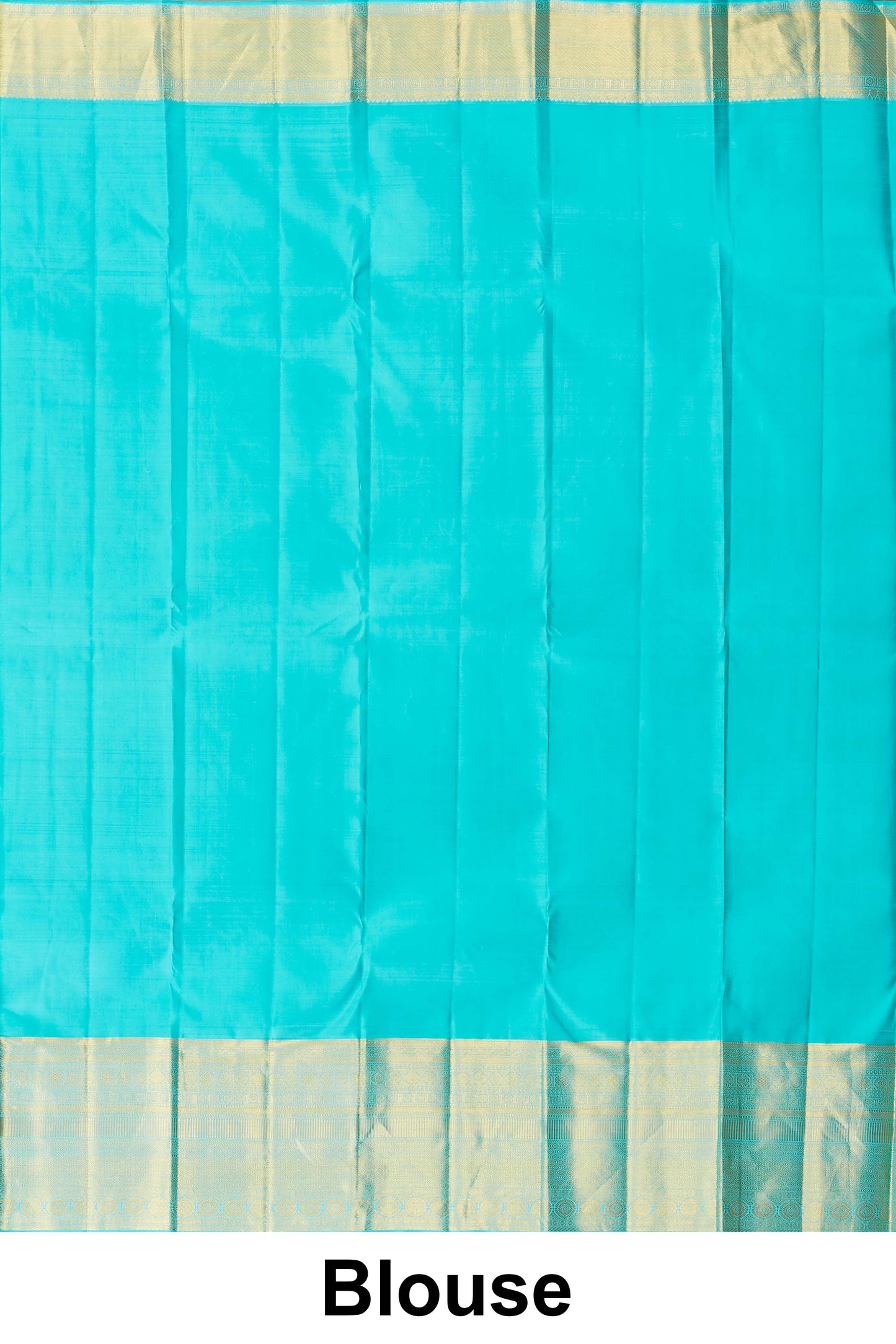 Turquoise wedding silk saree